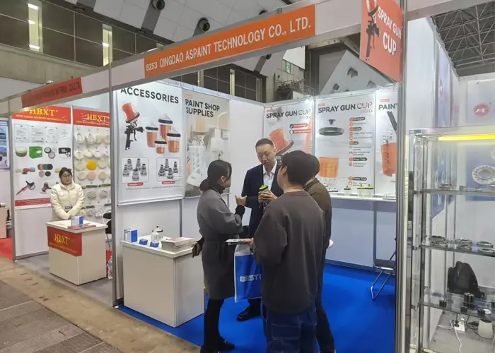 Spoločnosť Qingdao Espant Technology Co., Ltd. svieti na Medzinárodnej autosalóne Tokio Auto Parts Show (IAAE) s pohárom s rozprašovacou zbraňou.